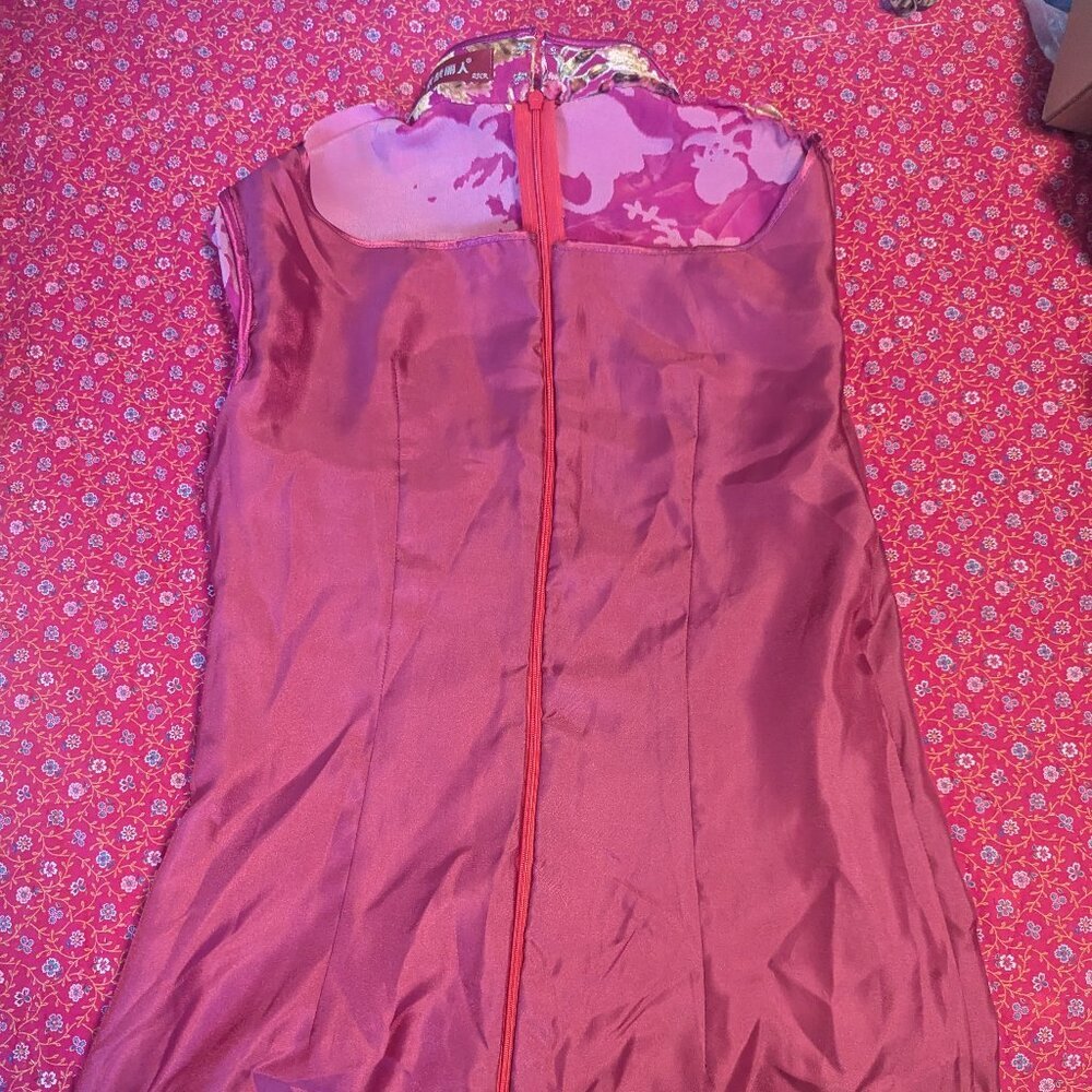 Velvet Unconventional Lace Pin Up Asian Dress Whimsigoth Mandarin Rockabilly - Picture 7 of 11